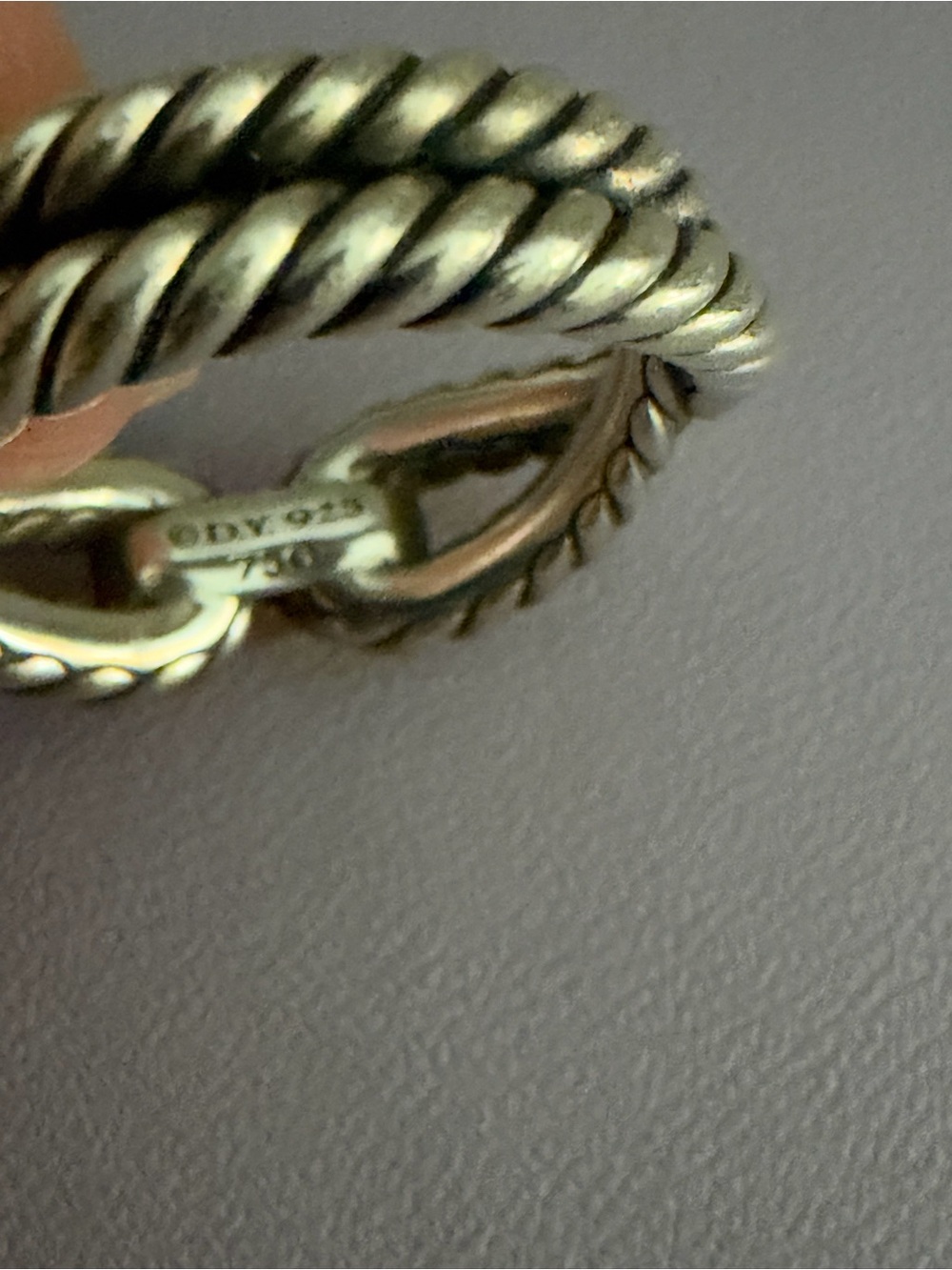 David Yurman Cable Two-Tone Ring - Picture 5 of 9